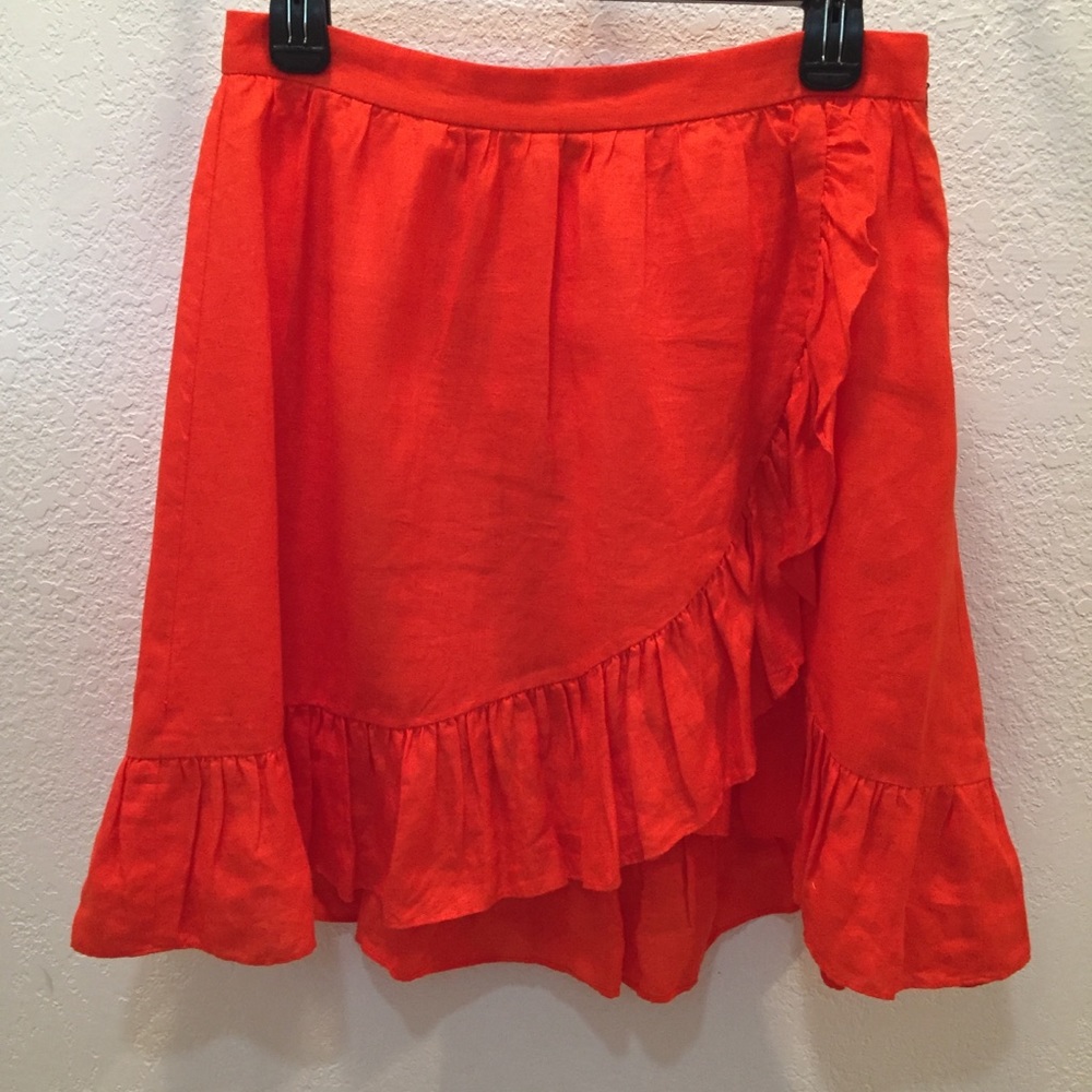 J. Crew ruffle wrap skirt